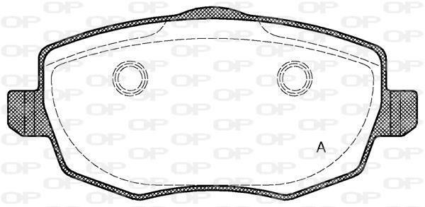 OPEN PARTS Комплект тормозных колодок, дисковый тормоз BPA1099.00